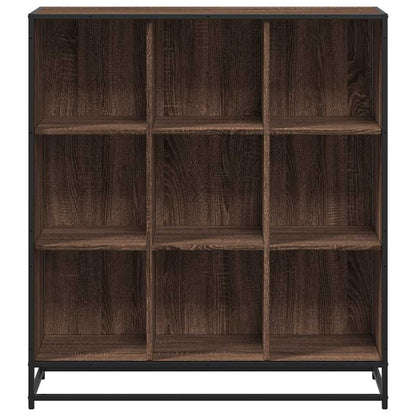 Bookcase Brown Oak 97.5x33x107.5 cm Engineered Wood and Metal