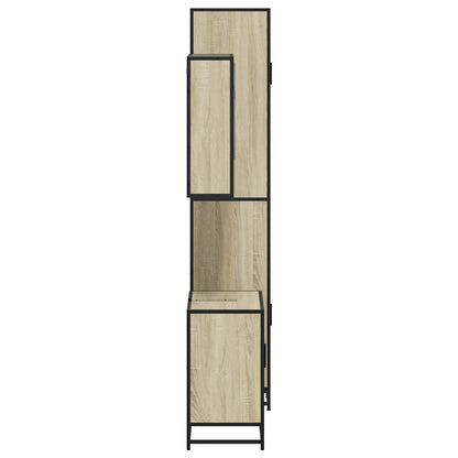 3 Piece Bathroom Furniture Set Sonoma Oak Engineered Wood