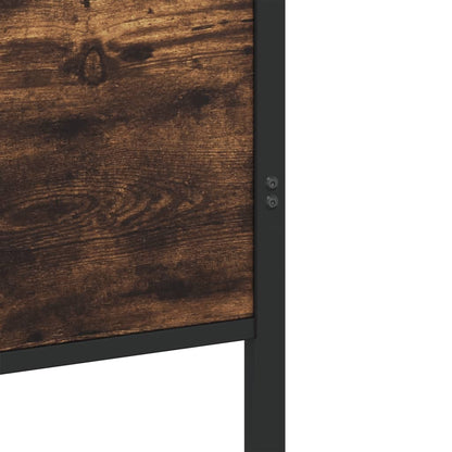 Metal Bed Frame without Mattress Smoked Oak 180x200 cm Super King