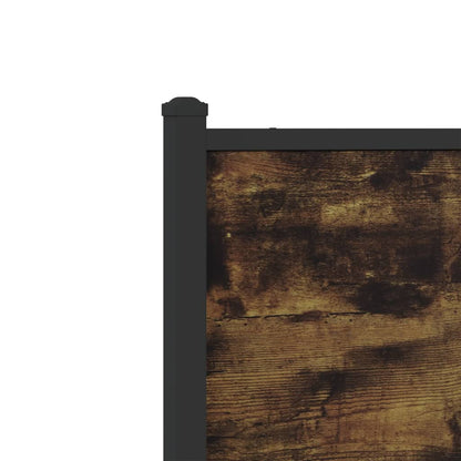 Metal Bed Frame without Mattress Smoked Oak 180x200 cm Super King