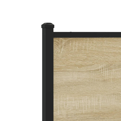 Metal Bed Frame without Mattress Sonoma Oak 160x200 cm