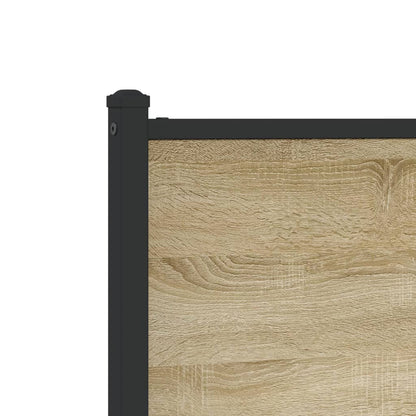 Metal Bed Frame without Mattress Sonoma Oak 193x203 cm