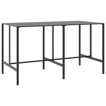 Bar Table Black 200x100x110 cm Powder-coated Steel