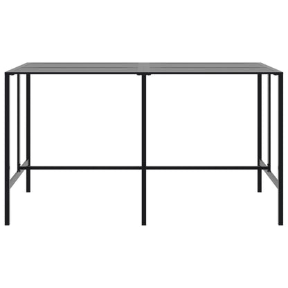 Bar Table Black 200x100x110 cm Powder-coated Steel