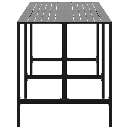 Bar Table Black 200x100x110 cm Powder-coated Steel