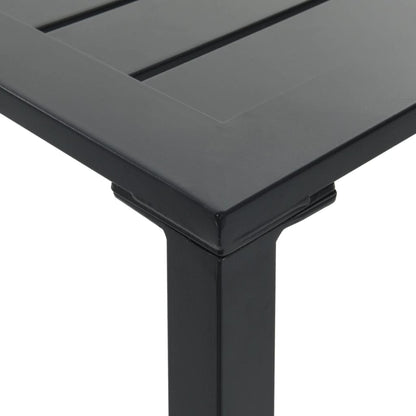 Bar Table Black 200x100x110 cm Powder-coated Steel