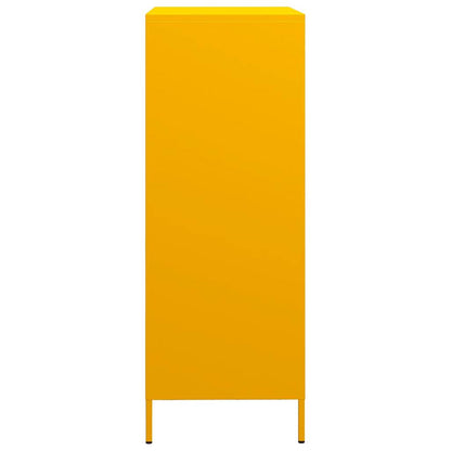 Highboard Mustard Yellow 68x39x101.5 cm Steel
