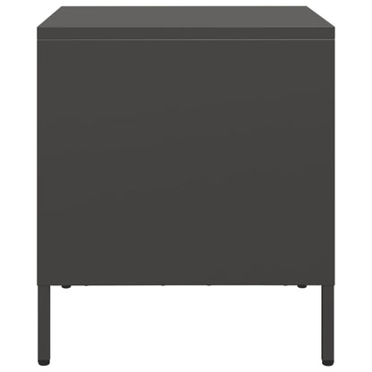 Bedside Cabinet Black 35x39x43.5 cm Steel