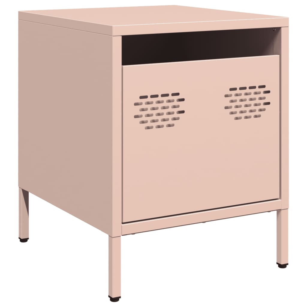 Bedside Cabinet Pink 35x39x43.5 cm Steel