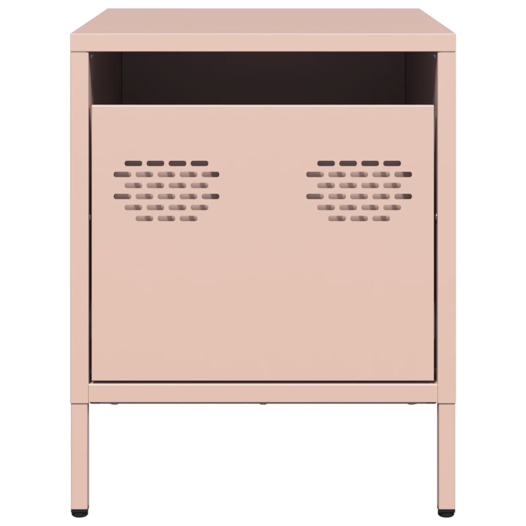 Bedside Cabinet Pink 35x39x43.5 cm Steel