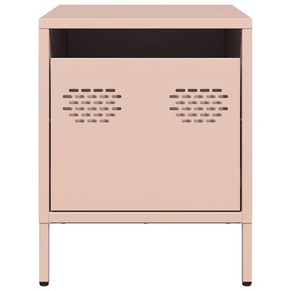 Bedside Cabinet Pink 35x39x43.5 cm Steel