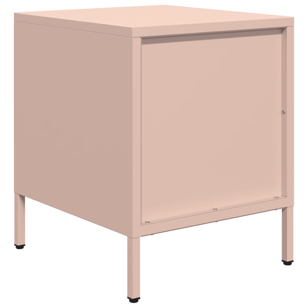 Bedside Cabinet Pink 35x39x43.5 cm Steel