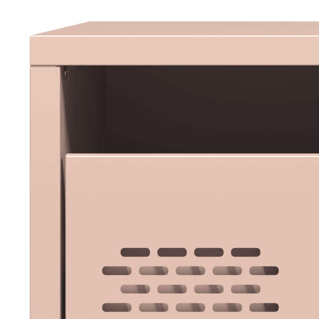 Bedside Cabinet Pink 35x39x43.5 cm Steel