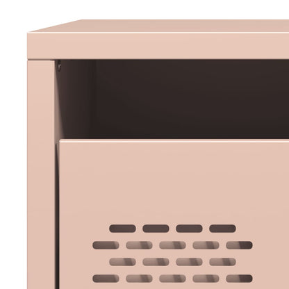 Bedside Cabinet Pink 35x39x43.5 cm Steel