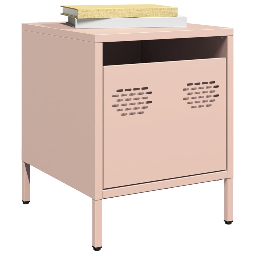 Bedside Cabinet Pink 35x39x43.5 cm Steel