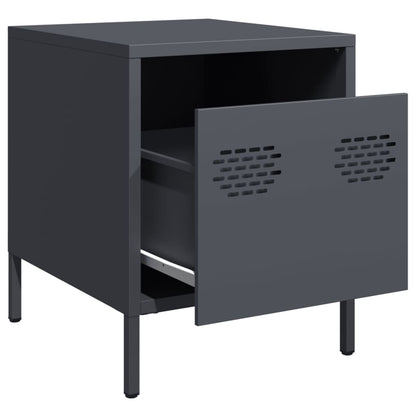 Bedside Cabinet Anthracite 35x39x43.5 cm Steel