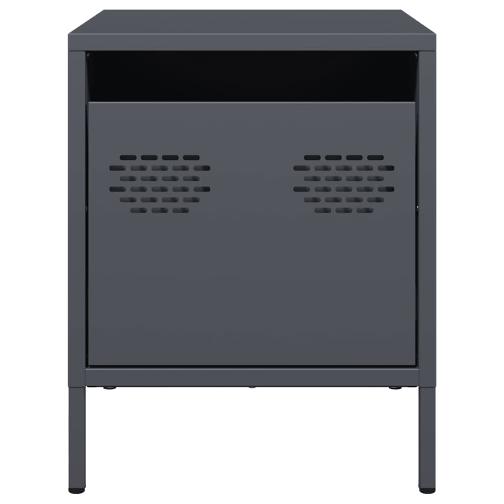 Bedside Cabinet Anthracite 35x39x43.5 cm Steel