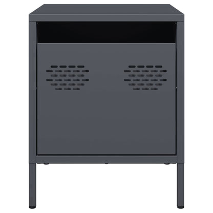 Bedside Cabinet Anthracite 35x39x43.5 cm Steel