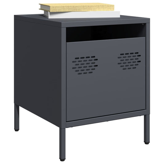 Bedside Cabinet Anthracite 35x39x43.5 cm Steel