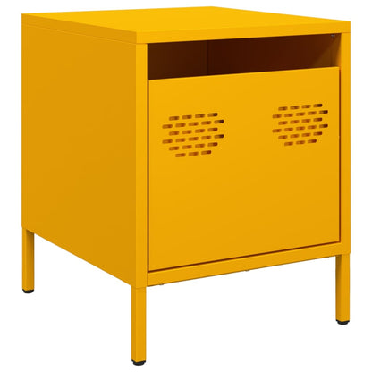 Bedside Cabinet Mustard Yellow 35x39x43.5 cm Steel