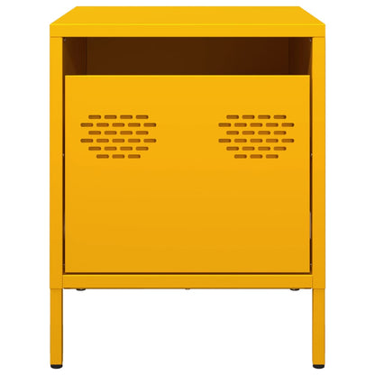 Bedside Cabinet Mustard Yellow 35x39x43.5 cm Steel