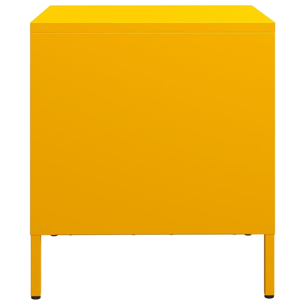 Bedside Cabinet Mustard Yellow 35x39x43.5 cm Steel