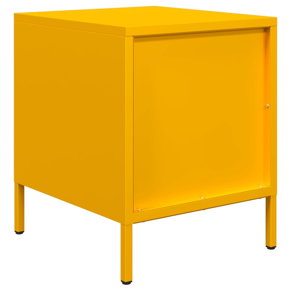 Bedside Cabinet Mustard Yellow 35x39x43.5 cm Steel