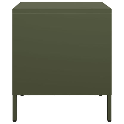 Bedside Cabinets 2 pcs Olive Green 35x39x43.5 cm Steel