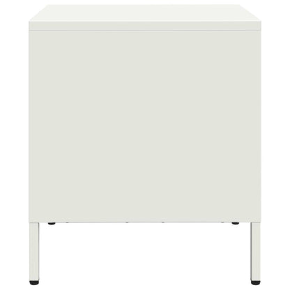 Bedside Cabinet White 35x39x43.5 cm Steel