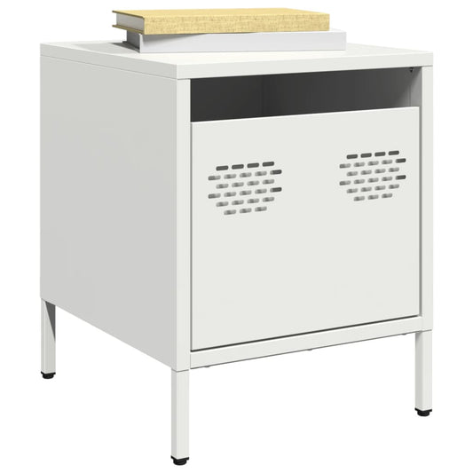 Bedside Cabinets 2 pcs White 35x39x43.5 cm Steel