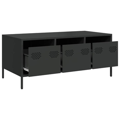 Coffee Table Black 101.5x50x43.5 cm Cold-rolled Steel