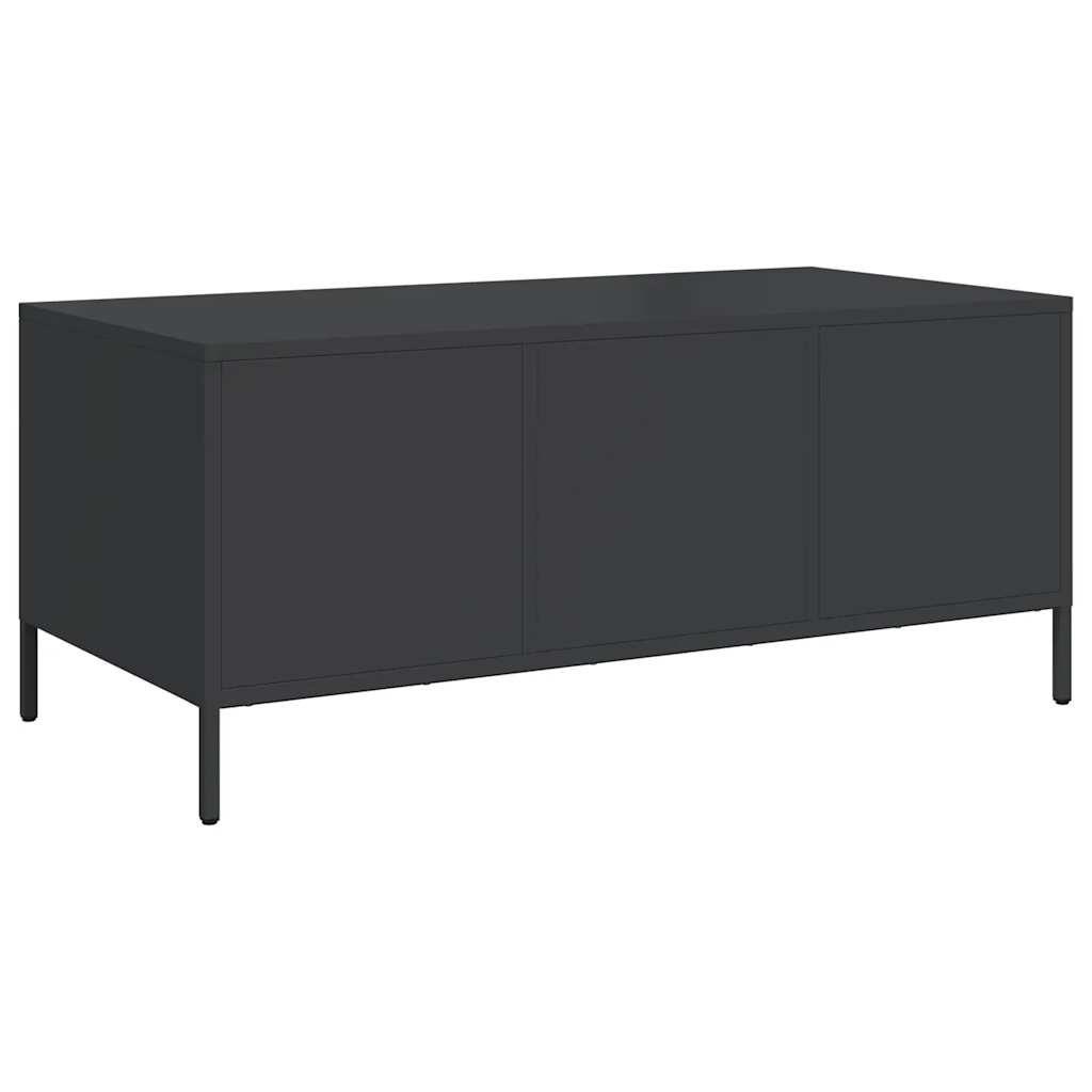 Coffee Table Black 101.5x50x43.5 cm Cold-rolled Steel