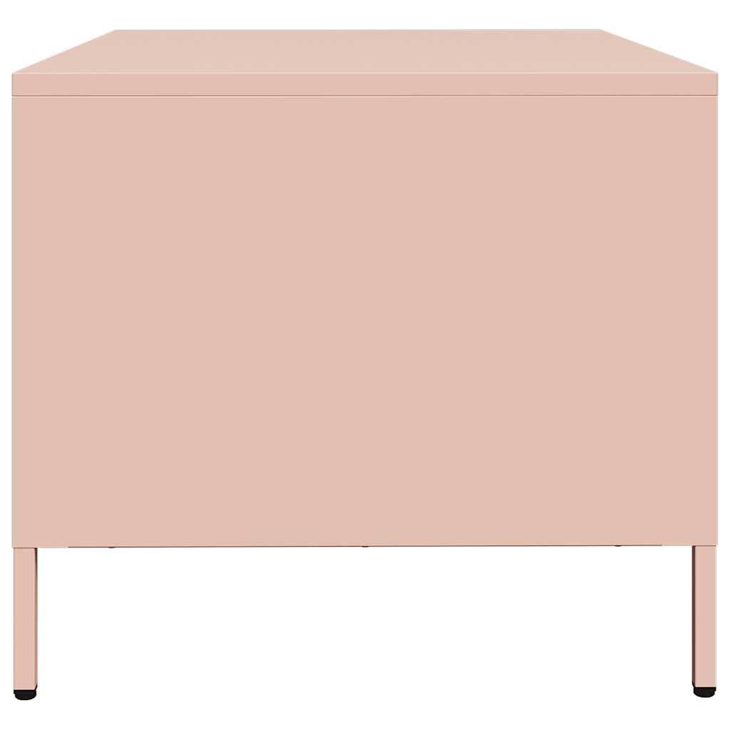 Coffee Table Pink 101.5x50x43.5 cm Cold-rolled Steel