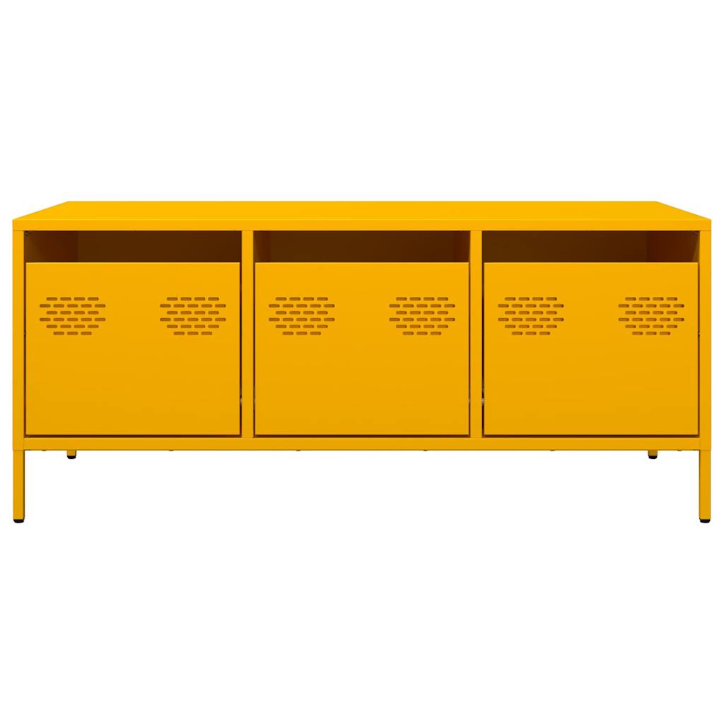 Coffee Table Mustard Yellow 101.5x50x43.5 cm Cold-rolled Steel