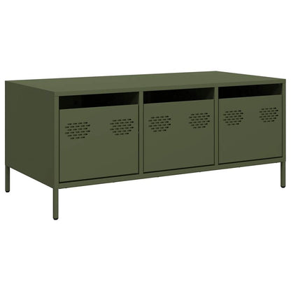 Coffee Table Olive Green 101.5x50x43.5 cm Cold-rolled Steel