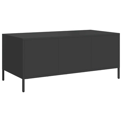 Coffee Table Black 101.5x50x43.5 cm Cold-rolled Steel