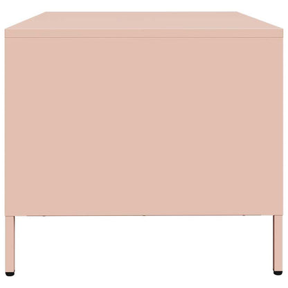 Coffee Table Pink 101.5x50x43.5 cm Cold-rolled Steel