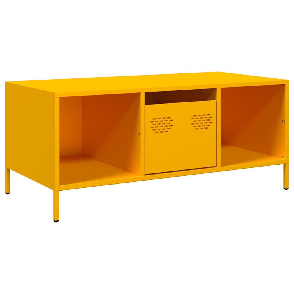 Coffee Table Mustard Yellow 101.5x50x43.5 cm Cold-rolled Steel