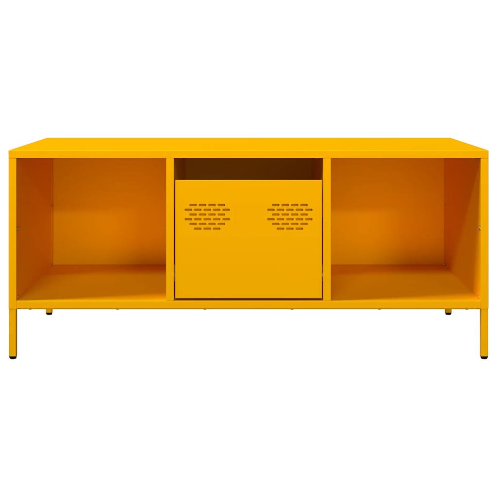 Coffee Table Mustard Yellow 101.5x50x43.5 cm Cold-rolled Steel