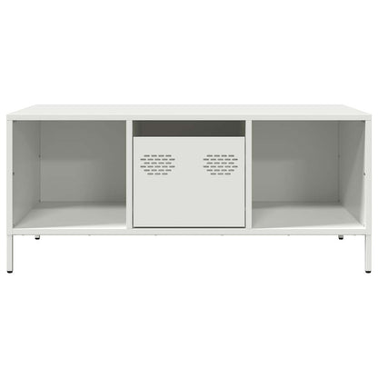 Coffee Table White 101.5x50x43.5 cm Cold-rolled Steel