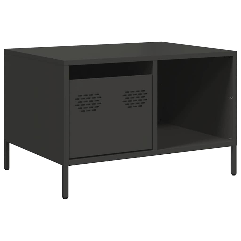 Coffee Table Black 68.5x50x43.5 cm Cold-rolled Steel