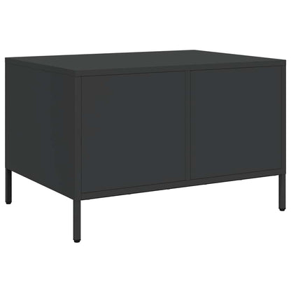 Coffee Table Black 68.5x50x43.5 cm Cold-rolled Steel