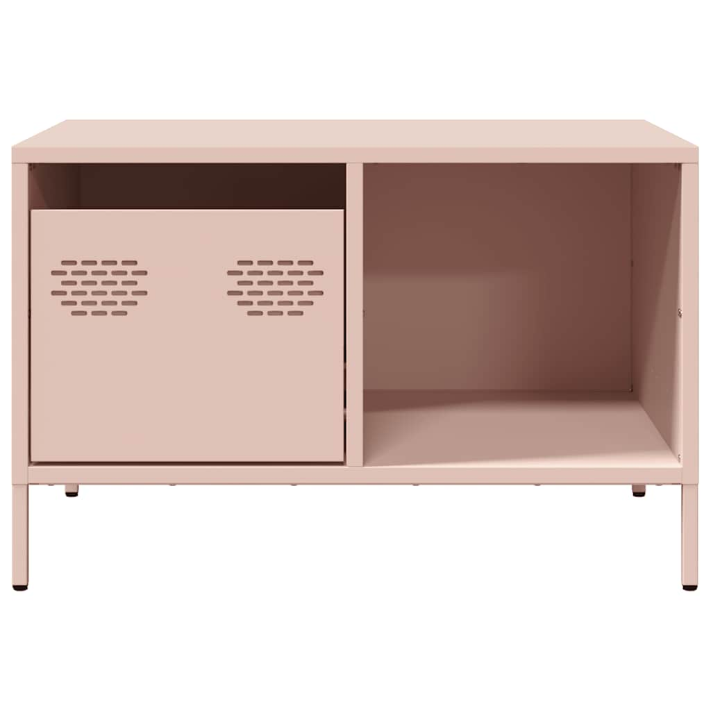 Coffee Table Pink 68.5x50x43.5 cm Cold-rolled Steel