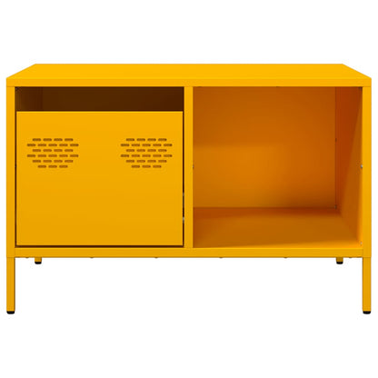 Coffee Table Mustard Yellow 68.5x50x43.5 cm Cold-rolled Steel