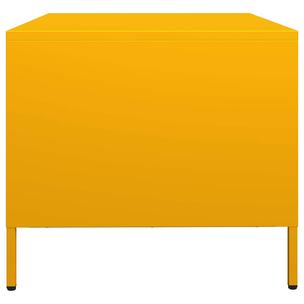 Coffee Table Mustard Yellow 68.5x50x43.5 cm Cold-rolled Steel