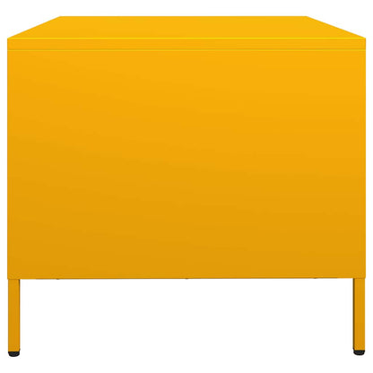 Coffee Table Mustard Yellow 68.5x50x43.5 cm Cold-rolled Steel