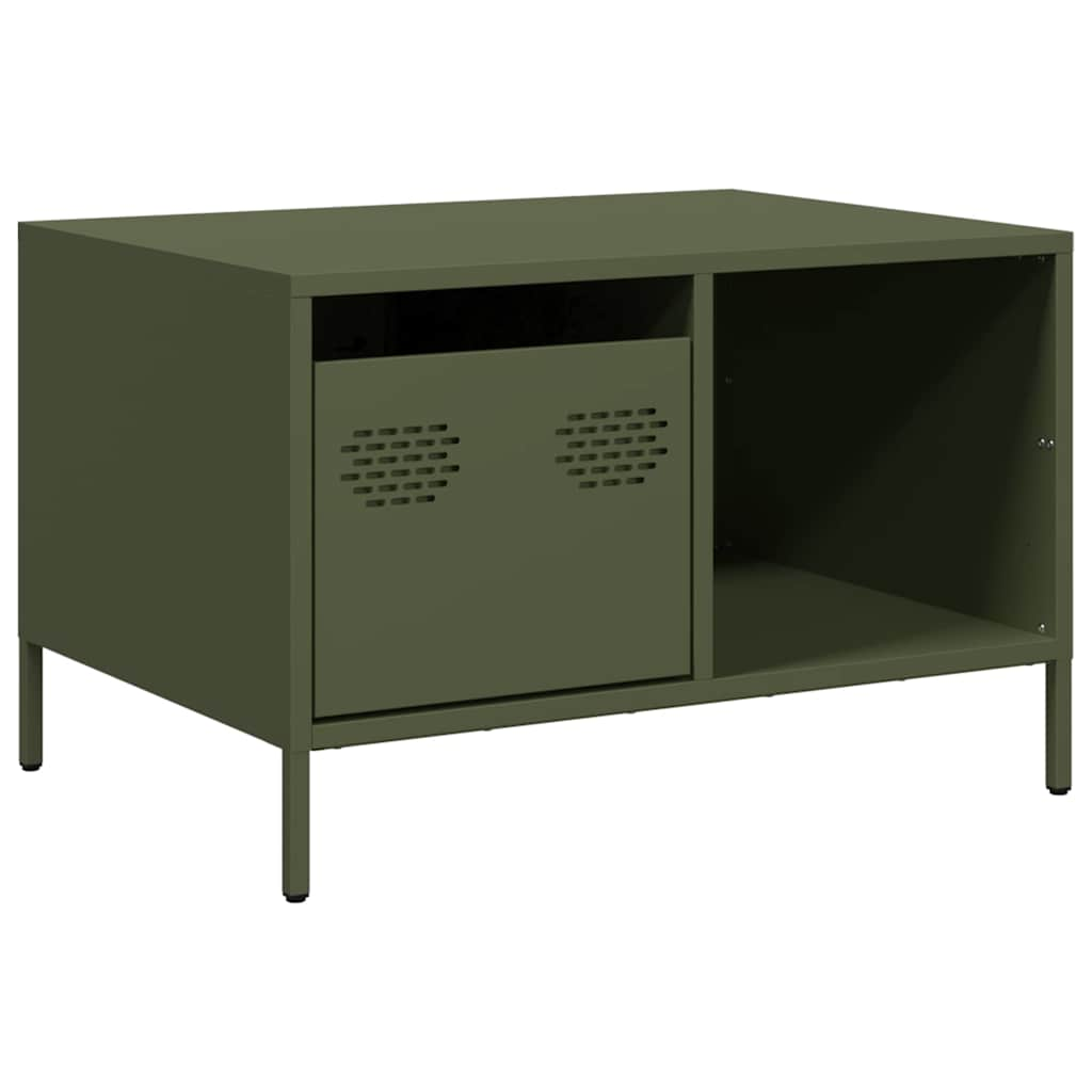 Coffee Table Olive Green 68.5x50x43.5 cm Cold-rolled Steel