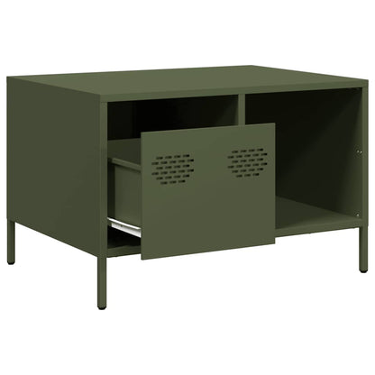 Coffee Table Olive Green 68.5x50x43.5 cm Cold-rolled Steel