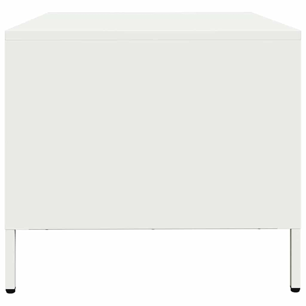 Coffee Table White 68.5x50x43.5 cm Cold-rolled Steel