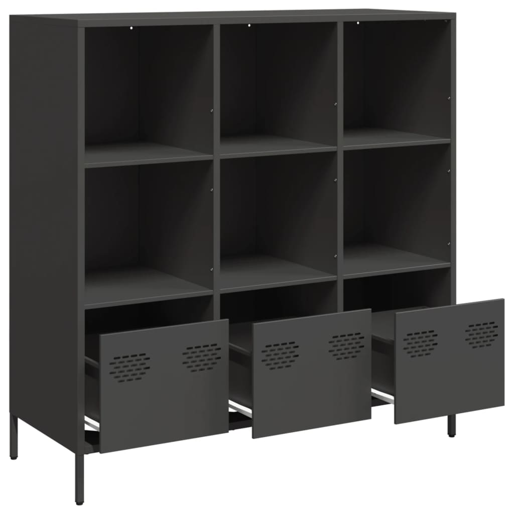 Highboard Black 101.5x39x103.5 cm Steel